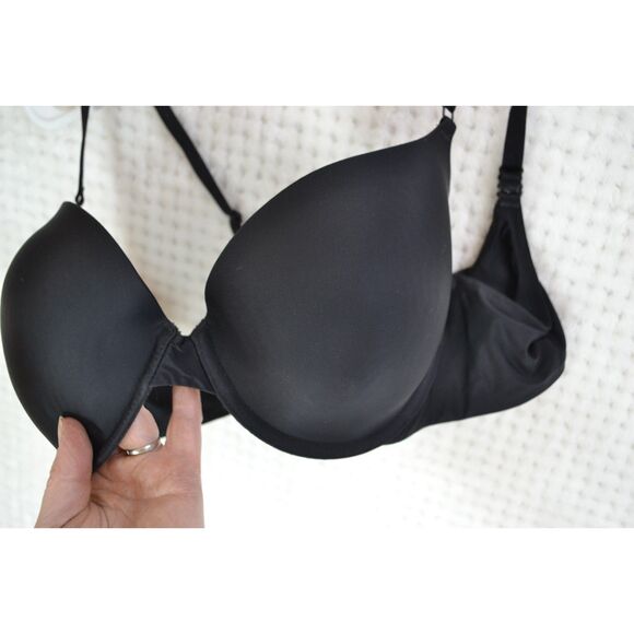 Victoria's Secret Women's 38C Black Demi Underwire Satin Bra - Picture 3 of 12